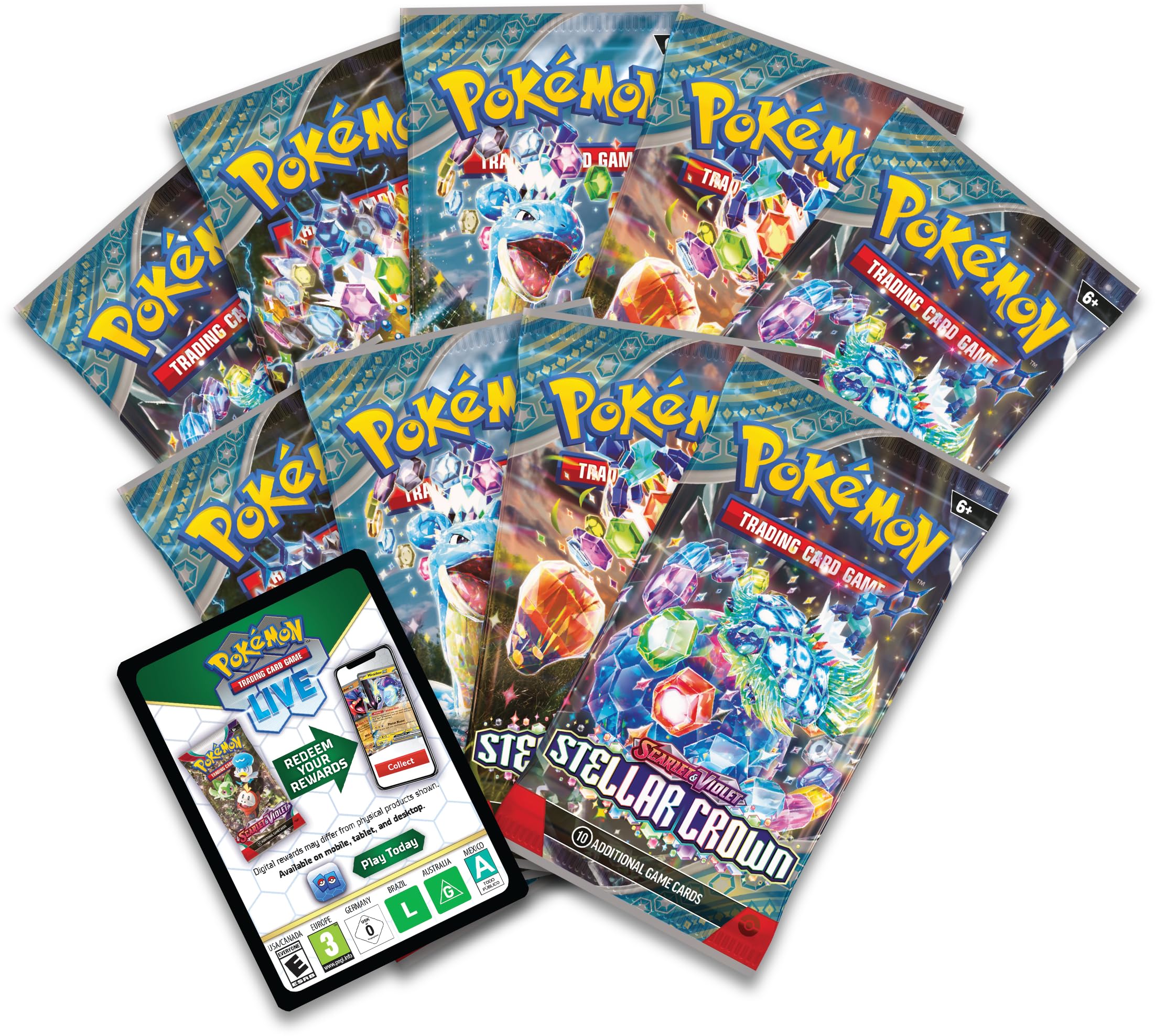 Pokémon TCG: Scarlet & Violet—Stellar Crown Elite Trainer Box (1 Full-Art Promo Card, 9 Boosters & Premium Accessories)
