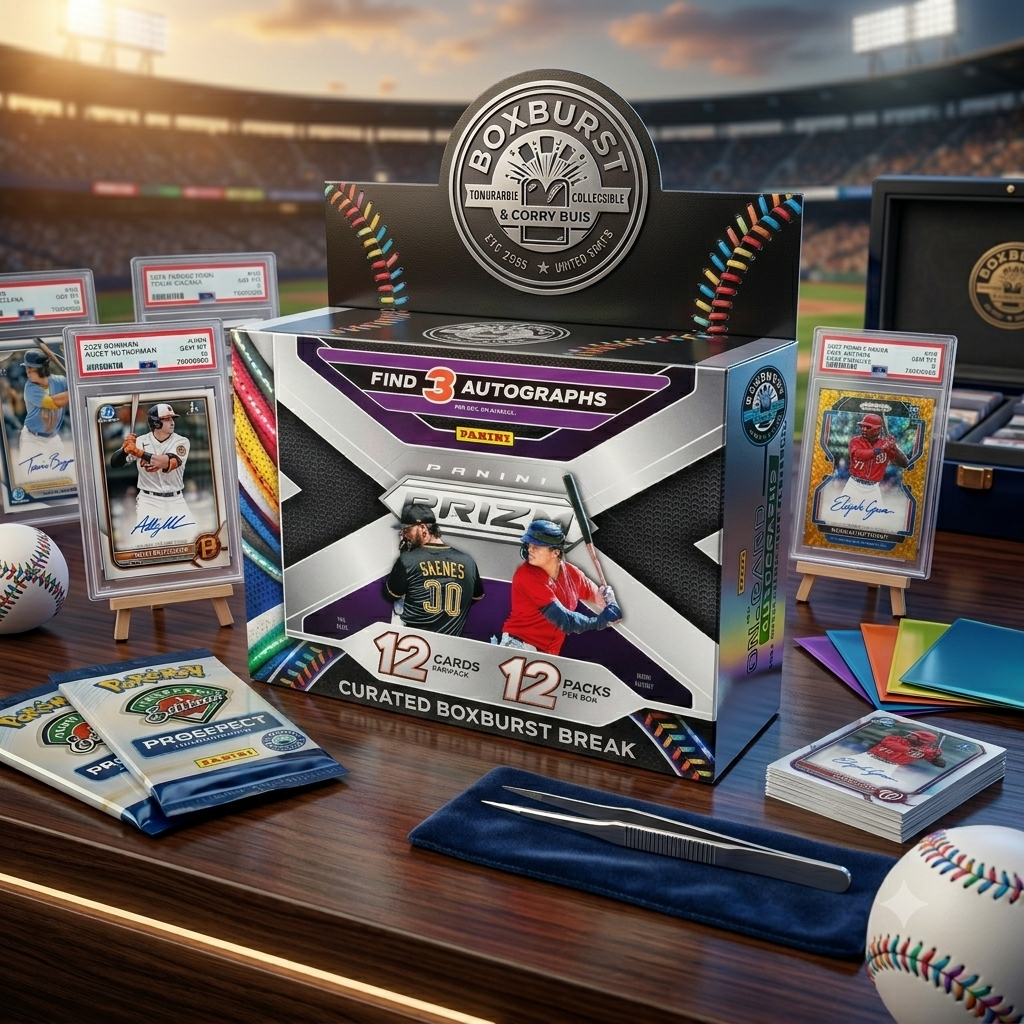 2025 Panini Prizm Baseball Hobby Trading Card Blaster Box (Three Autographs Per Box)