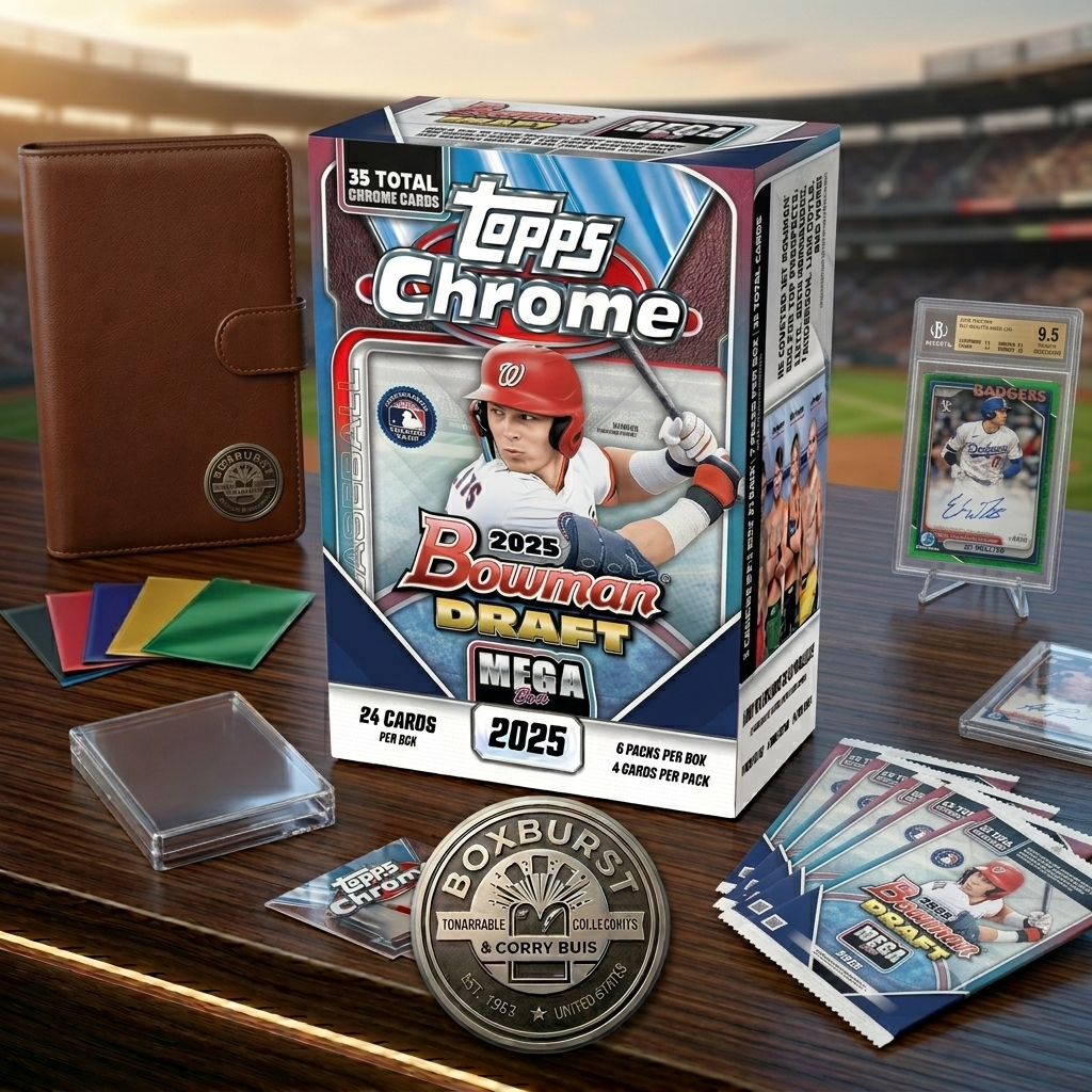 2025 Topps MLB Baseball Bowman Draft Baseball Trading Card Mega Box