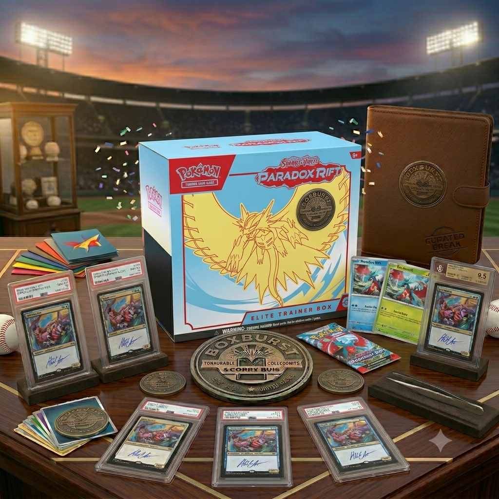 Pokémon TCG: Scarlet &amp; Violet—Paradox Rift Elite Trainer Box - Roaring Moon (9 Booster Packs, 1 Full-Art Foil Card &amp; Premium Accessories)