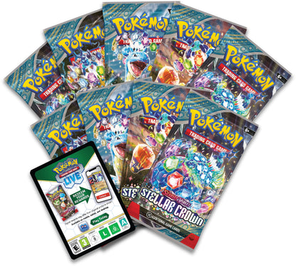 Pokémon TCG: Scarlet &amp; Violet—Stellar Crown Elite Trainer Box (1 Full-Art Promo Card, 9 Boosters &amp; Premium Accessories)